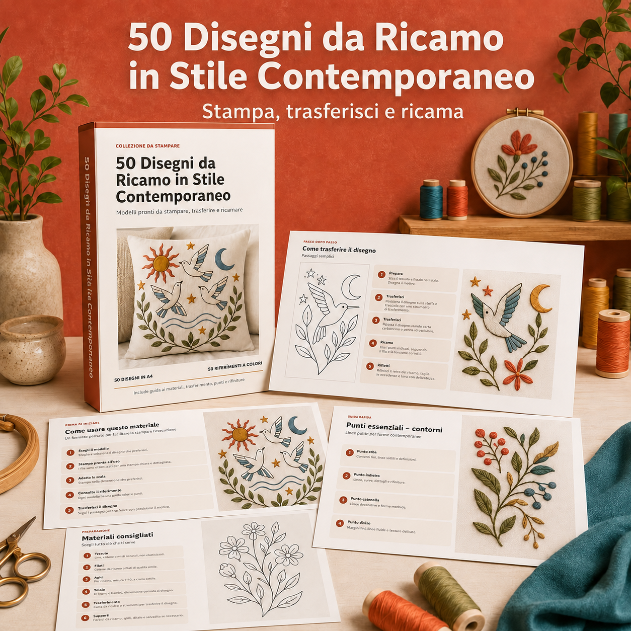 Confezione del prodotto con pagine interne del PDF